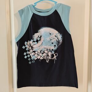 Ocean Pacific Child Size Small 6/7 Tank Top OP Floral Waves